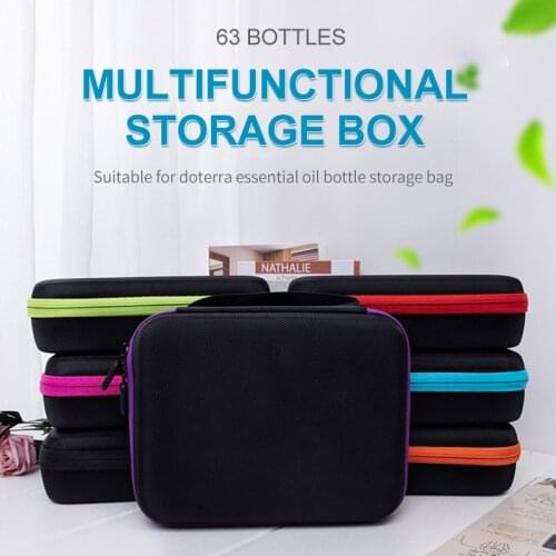 63 Bottles 1-3ML Essential Oil Eva Bag Storage Bag Multifunctional Travel Storage Box For Doterra Essential Oil Bottle