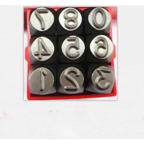 Super Hard Vanadium Alloy 2/3/4/5/6/8mm 0~9 Number Set Kit Tool die Punch Stamp Iron Plate Steel Plate Stainless steel wood