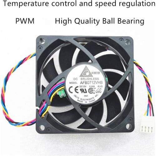 Original Delta 7015 70*70*15MM 70MM Cooling Fan AFB0712VHB DC12V 0.55A AMD CPU cooling fan 4PIN PWM
