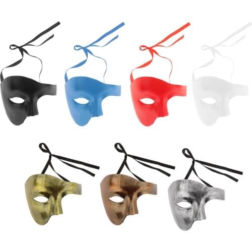1/2 Half Face Durable Comfortable Unisex Masquerade Masks Cool Vintag Art Wedding Costume Stage Club Happy Christmas Decor