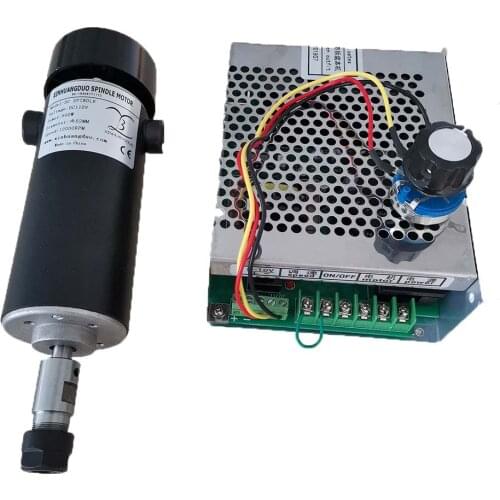 110V 500W CNC Spindle Motor 52MM Spindle CNC Air Cooled Spindle Motor ER11/ER16 Collet Chuck + 1 PCS MACH3 Power Supply