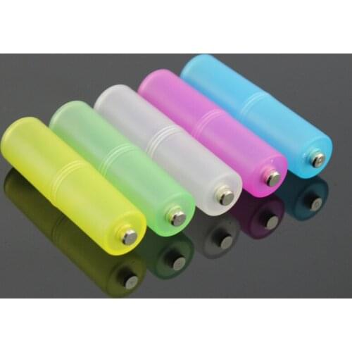 2pc aaa To aa Battery Adapter Plastic Case AAA Battery Converter Holder Organizer Power Bank Case Without Battery Durable Case