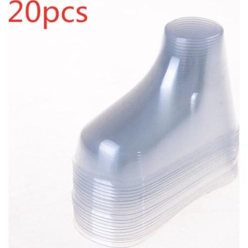 20Pcs/lot Plastic Transparent Foot Model Sock Molds Paste Extrusion Display Gift Shoe Packaging 9cm Baby Booties Moulds