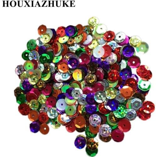 8 mm loose multicolor concave PVC sequins for sewing wedding clothes decorations 5000 pcs per lot