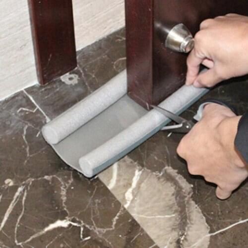 95cm Doorstop Draft Protector Flexible Door Bottom Sealing Strip Guard Wind Dust Blocker Sealer Stopper Twin Door Decor