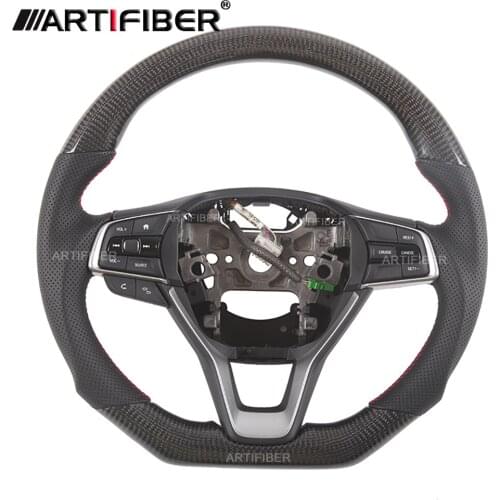 Race display 100% Real Carbon Fiber BlackSteering Wheel for Honda Accord