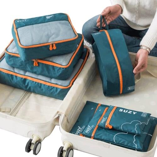 7pcs Portable Travel Storage Bags Clothes Shoes Organizer Cosmetic Toiletry Pouch Luggage kit Accessories Supplies
