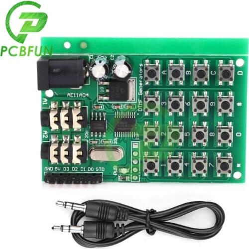 Voice Encoder Dual Tone Transmitter DC 5-24V AE11A04 DTMF Tone Generators GND 5V D3 D2 D1 D0 STD for DTMF Remote Control Switch