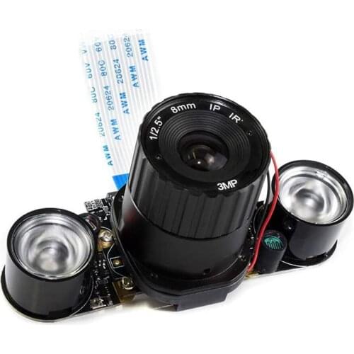 XiaoR Geek Raspberry Pi IR-Cut Camera Module Kit 5MP OV5647 Sensor Supports Night Vision Embedded IR-Cut Better Image