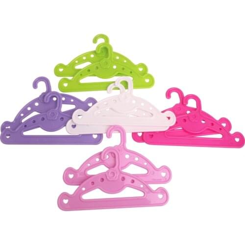 Dolls Clothes Accessories Girls Cute Plastic Newborn Hangers Baby Toys Fit 18 Inch American Doll And 43 Cm Boy Dolls q12