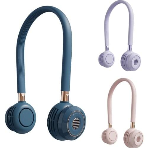 Mini Portable Lazy Sports Fan Hanging Neck Fan USB Rechargeable Halter Sports Fan Air Cooler Outdoor