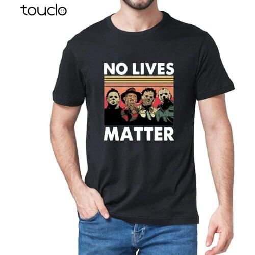 No Lives Matter Myers Halloween Horror Movie Funny Vintage Mens T-Shirt Cotton