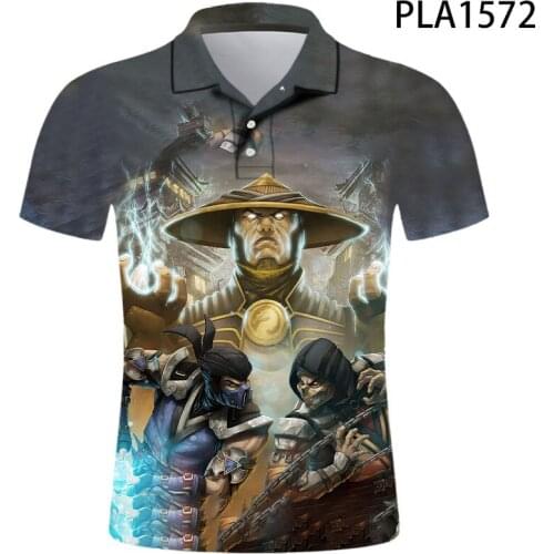 Cool Mortal Kombat 2020 New 3D Printed Polo Shirts Fashion Casual Ropa De Hombre Short Sleeve Men Camisas Ropa Polo Homme