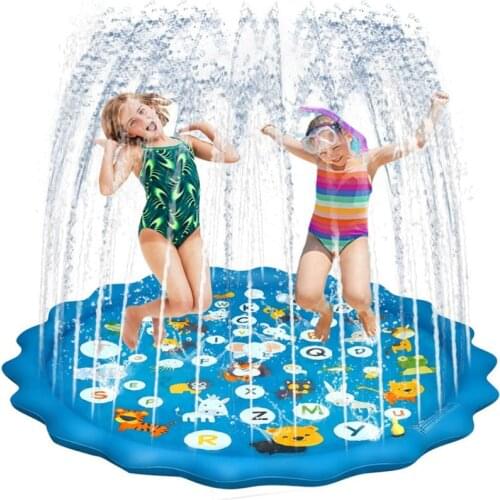 170cm Inflatable Spray Water Animal Inflatable Water Jet Children Sprinkler Play Mat Cushion Carpet Toys Beach Water Mat Games