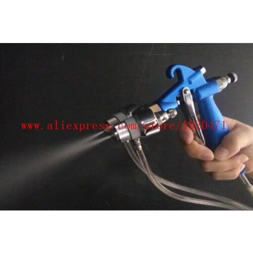 Chrome Two Head Spray Gun Silver Plating Paint Gun Dual Double Head Stainless Steel Anti-corrosioin
