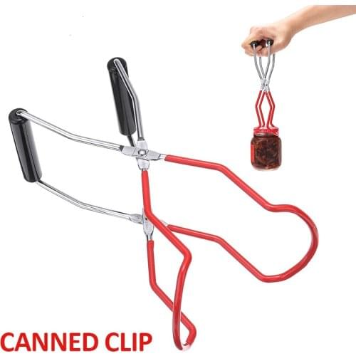 Canning Jar Lifter Tongs Wide-Mouth Clip Stainless Steel Kitchen Tool Accessories 22.5*15cm