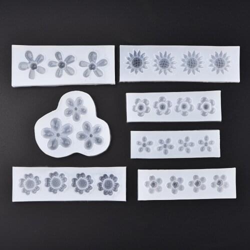 13 Styles Flowers Silicone Mold For DIY Epoxy Resin Cabochons Sunflower Resin Molds Resin Casting Molds Jewelry Making Tools