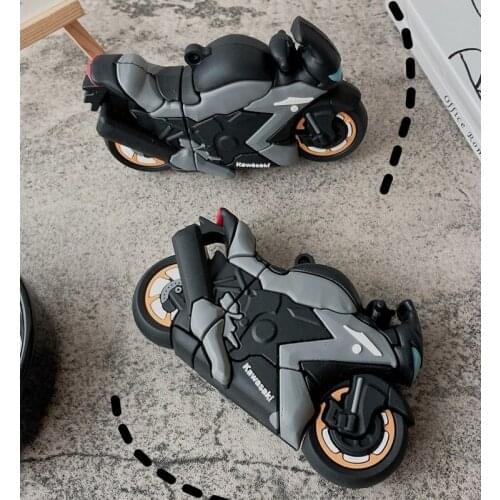 Cool Simulation Motorcycle Silicone Charging Headphones Case for Airpods 2 1 Case Protective Soft Cover