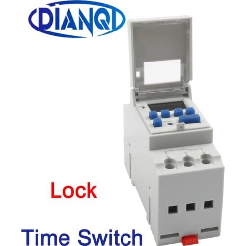 220V Uncharged Din Rail Mount 25(16)A DIGITAL PROGRAMMABLE TIME RELAY Microcomputer Electronic Digital TIMER SWITCH Relay Lock