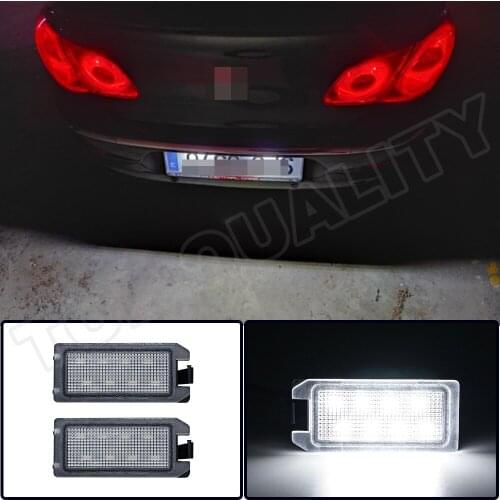 2PCS LED License Number Plate Lights For Fiat 500 500C Jeep Grand Cherokee Compass Patriot Maserati OEM#:68228930AA,68228931AA