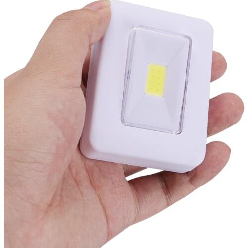 COB Switch LED Wall Light Night Light Magnetic AAA Battery Operated Ultra Bright Luminaria With Magic Tape For Garage Closet