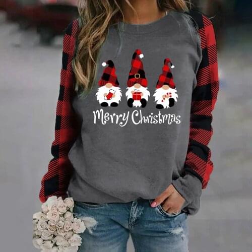 Harajuku Hooded Sweats Long Sleeve Autumn Warm Womens Clothing Teens Dwarf Doll Print Hoodies Women Sweatshirts Christmas