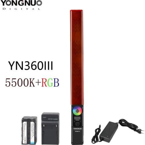 YONGNUO YN360 III YN360III Handheld LED Video Light 5500k RGB Color Temperature for Studio Outdoor Photography & Video Recording