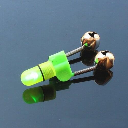 10 Pcs/Lot Luminous Sea Fishing Feeder Fishing Bell Twin Rod Tip Fish Bell Alarm Fishing Tackle Length 50mm
