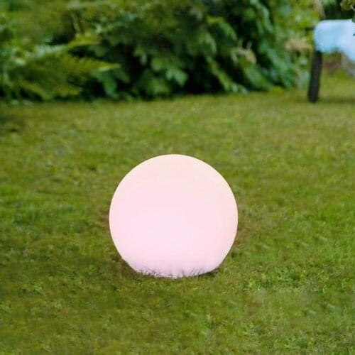 25cm Waterproof USB Charging Solar Charging RGB Color Changing Solar Garden Ball LED Lighting with Rechargeable Lithium Battery