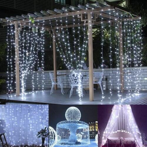 Led curtain light 3X3M 300LEDS string icicle Christmas fairy light usb garland outdoor home wedding /party /holiday decoration