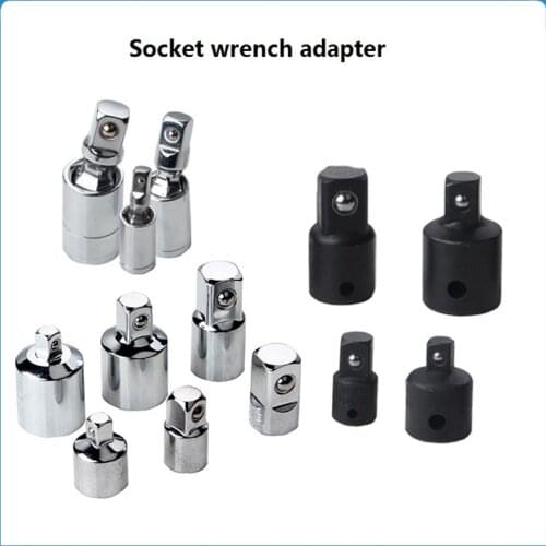 4/6Pcs Set Ratchet Wrench Adapter Drive Socket Converter Black Reducing Sleeve Adapter Joint 1/4" 3/8" 1/2" Hand Repair Tools