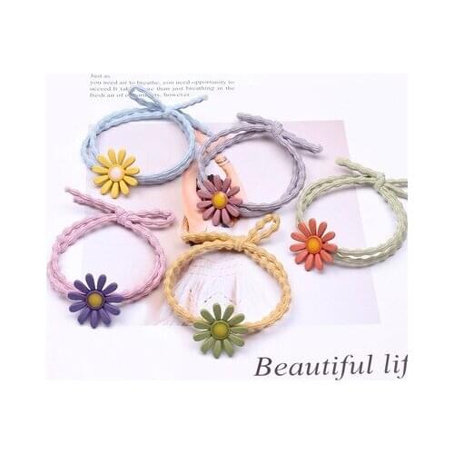 4PCS New fashion flowers, avocado, poached eggs and other hair rope