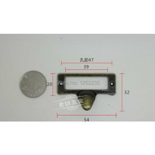 54 * 32mm Furniture drawer handles Antique box handle Label Handles Wholesale