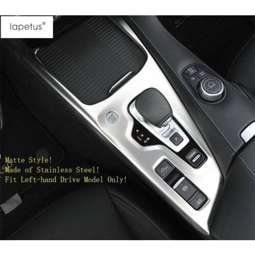 Lapetus Accessories For Infiniti QX50 2018 2019 2020 2021 Matte Central Control Stalls Gear Shift Box Panel Cover Kit Trim
