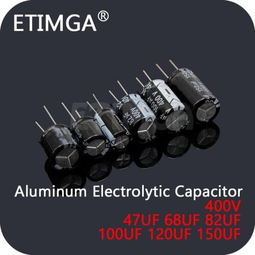 Aluminum Electrolytic Capacitor 400V 47UF 68UF 82UF 100UF 120UF 150UF 20% DIP Capacitors In Stock