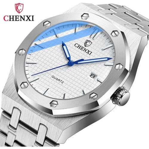 CHENXI Top Brand Men Watches 2021 Luxury Sports Watch Male Date Quartz Watch For Men Waterproof Stainless Steel Reloj Hombre New