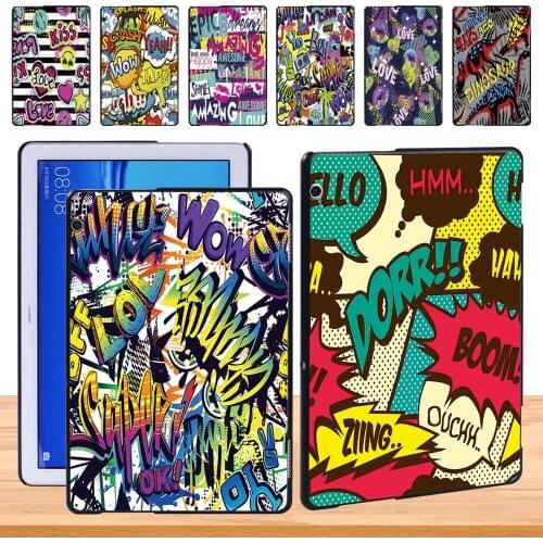 Case for Huawei MediaPad T5 10 10.1 Inch AGS2-L09/W09/L03 Plastic Tablet Protective Back Shell + Free Stylus