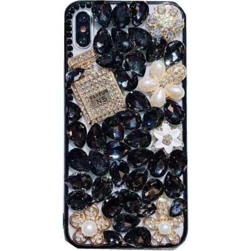 Designer Phone Cases Diamond Luxury With Diamonds And Perfume Bottles Female Moblie Phone Accessories For iPhone 12 11 Pro Max