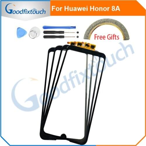 For Huawei Honor 8A Front Touch Screen Digitizer Panel Sensor Glass Lens Replacement Parts