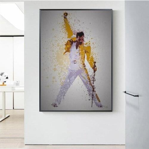 Queen Freddie Mercury Bohemian Rhapsody Canvas Painting Poster and Print Wall Art Picture for Living Room Home Decoration Cuadro