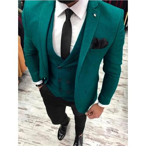 Classic slim Groomsmen Notch Lapel Groom Tuxedos Men Suits Wedding/Prom Best Man Blazer ( Jacket+Pants+Tie+Vest) A202