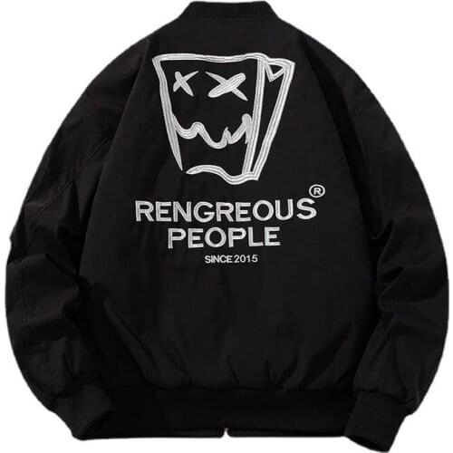 2021 Spring Autumn Men People Embroidery Jacket Fashion Hooded Outwear Coat Windbreaker Jackets