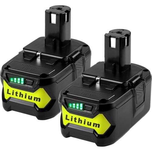 2 *6000mAh 18V Li-ion Rechargeable Battery for Ryobi for ONE+ P108 P107 P122 P104 P105 P102 P103 P109 RB18L25 RB18L40