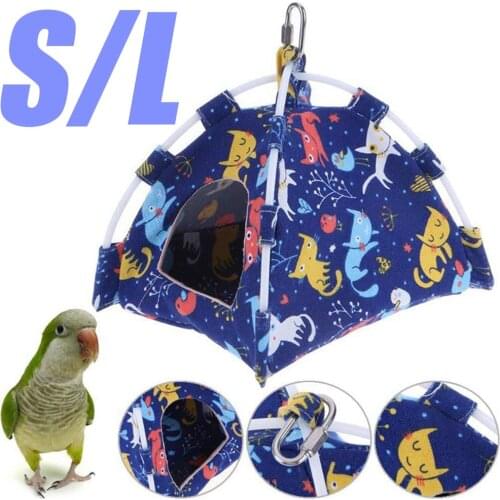 Small/Large Pet Tent Bird Nest Hamster Chinchillas Hanging Hammock Parrots Perch Parrot Tent Bird Cages Usage