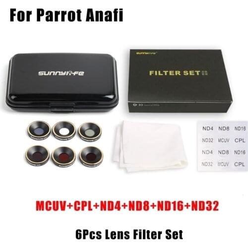 New Upgraded Snap on MCUV CPL ND4/8/16/32 LENS Filter Bundle Kit Set Camera Lens Filter Kit for Parrot Anafi Camera Drone