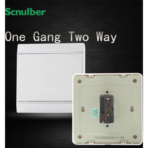 Chrome plating plastic cover white chrome plated 16A 220V 1 gang 2 way wall light switch