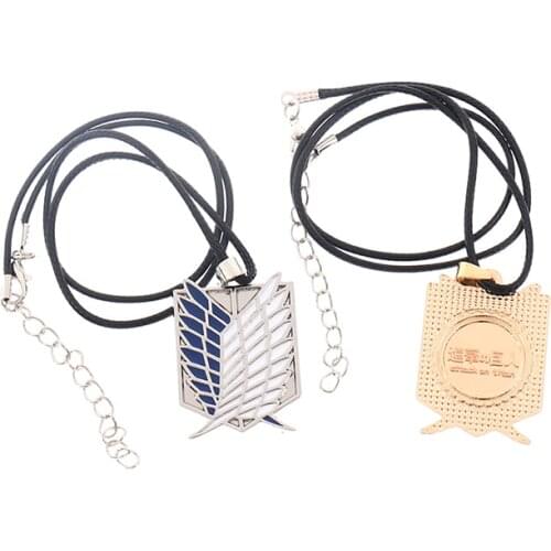 New Fashion Anime Attack On Titan Wings Of Freedom Necklace Women Men Investigation Team Scouting Legion Necklaces Teen Girls