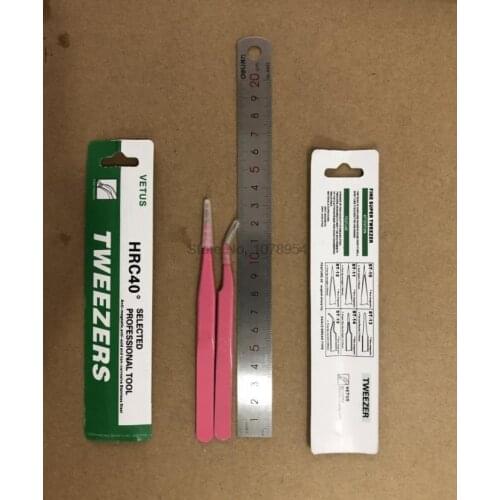 500pcs Tweezers Stainless Forceps for Eyebrows Eyelash Extension Clips Nail Art beauty