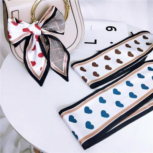 Yishine High Quality New Seasonal Women Soft Scarf Sweet Hearts Prints Long Wraps Scarves Shawl for Girl Handkerchief Bag Decor
