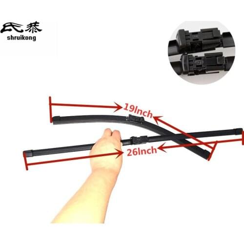 Free shipping 2pcs/lot car styling Wiper blades for 2007-2014 Ford Mondeo mk4 26"+19" fit push button type wiper arms only